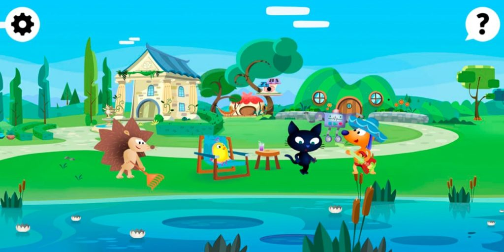Cenário com personagens de Pingo e seus Amigos